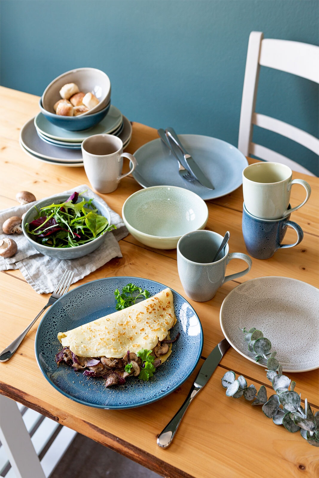 CreaTable Kombiservice NATURE COLLECTION REACTIVA AQUA 16-teilig