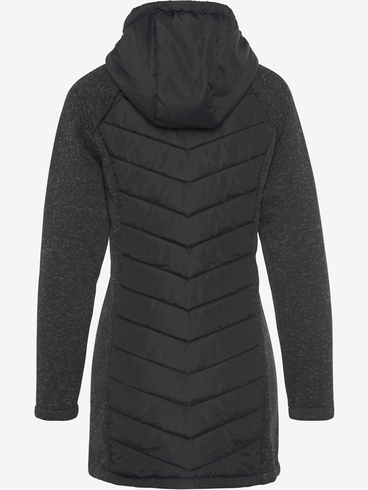 Doudoune manteau matelassé avec tricot polaire doux aux manches
