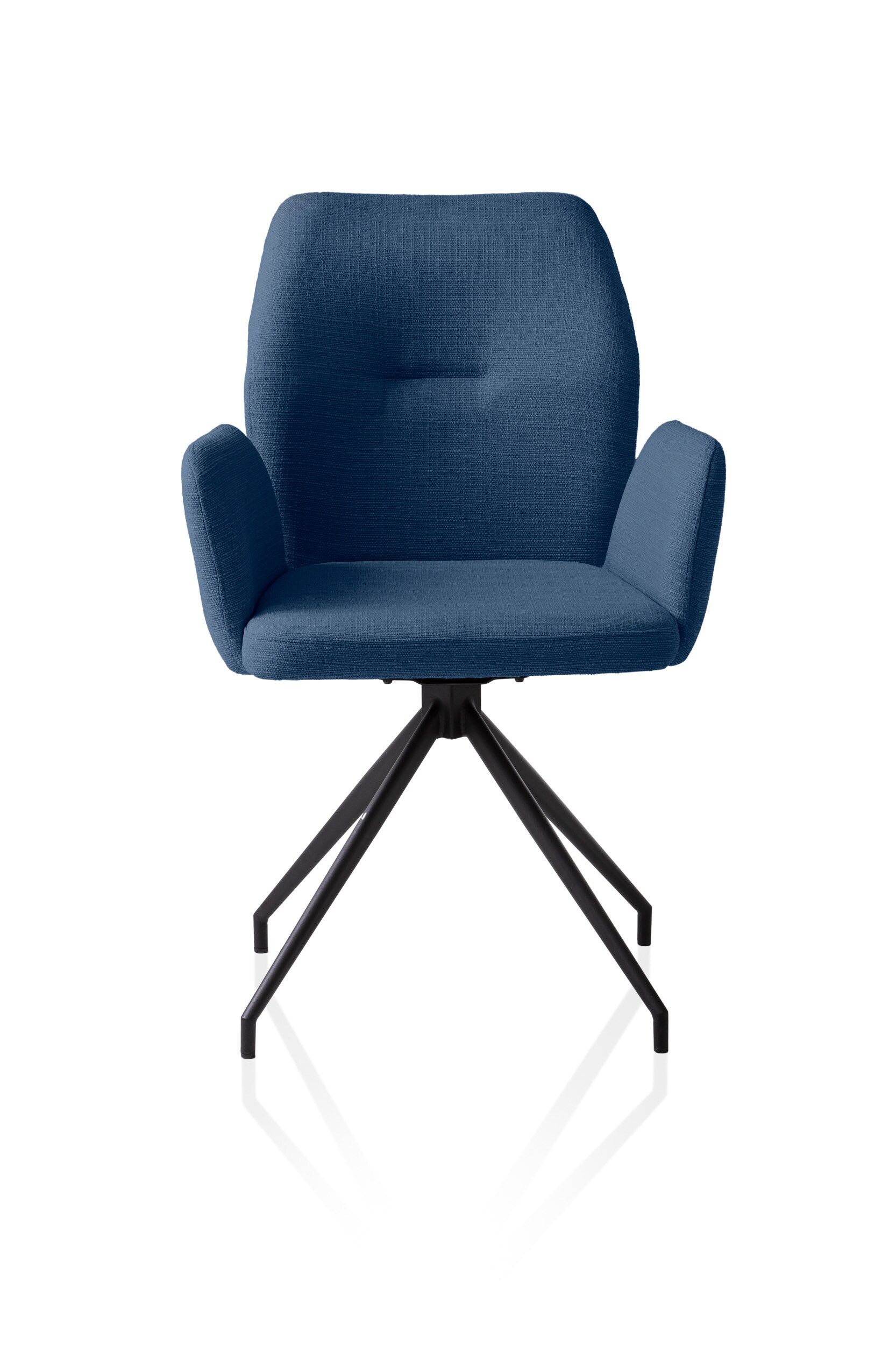Armlehnstuhl drehbar Esszimmerstuhl Polsterstuhl Wohnzimmer Küche Stuhl blau