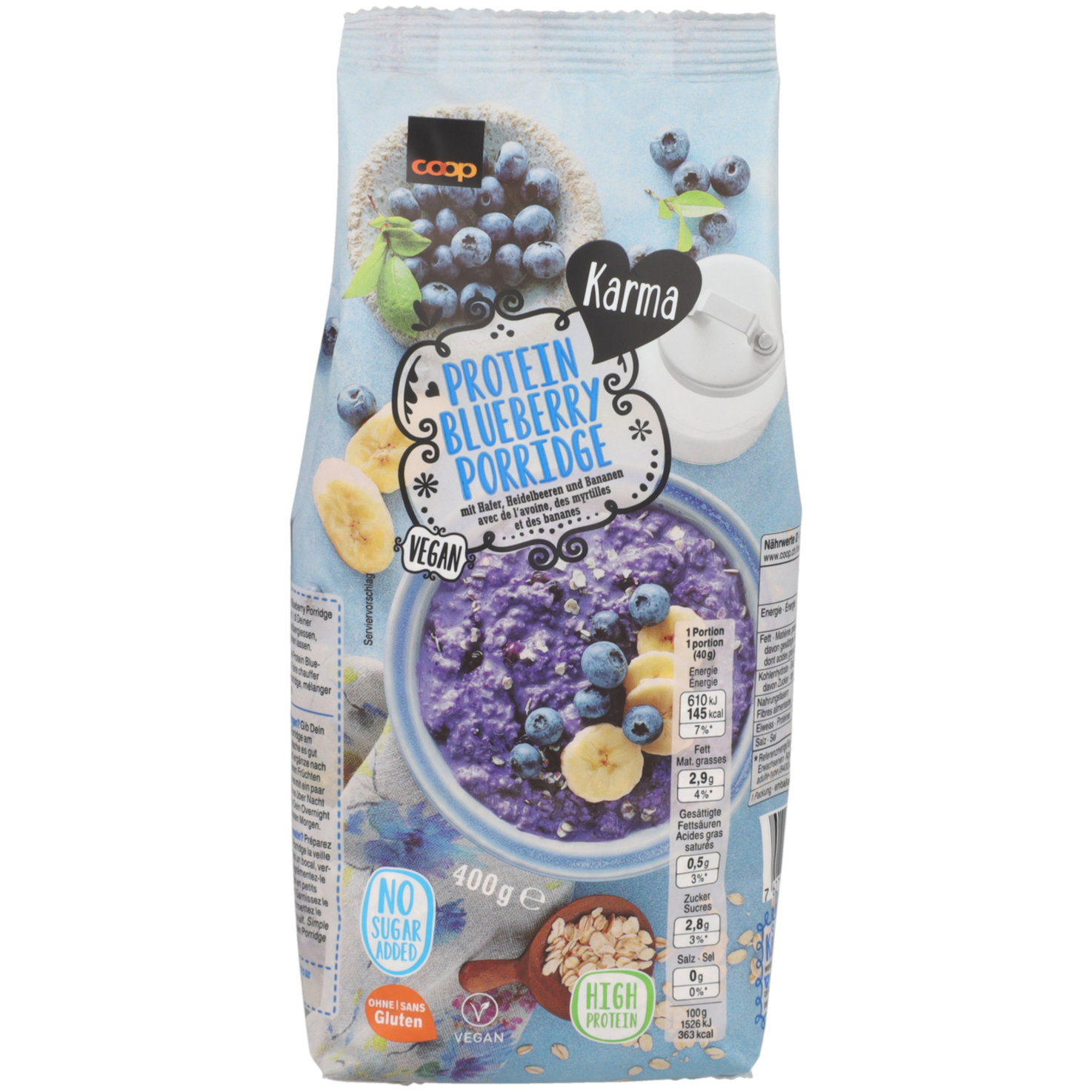 Karma Protein Blueberry Porridge