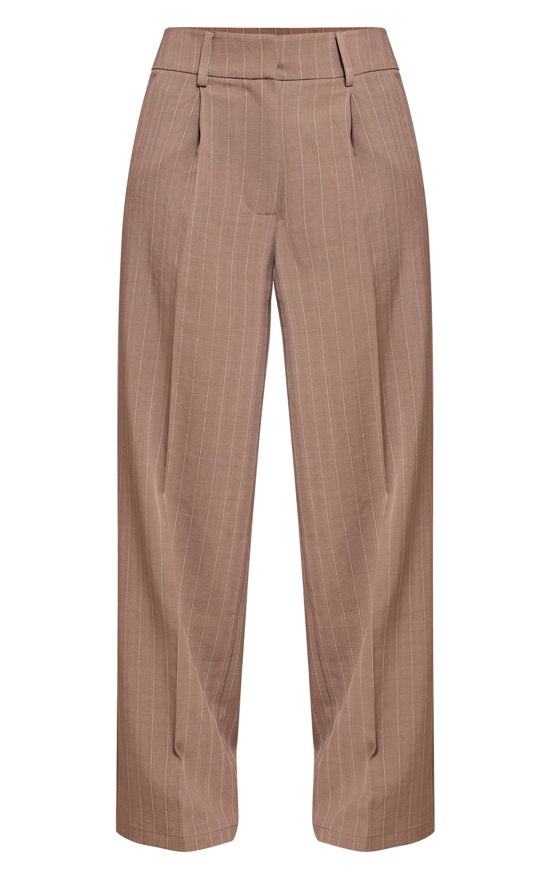 Taupe Pantalon Tailleur À Fines Rayures Petite