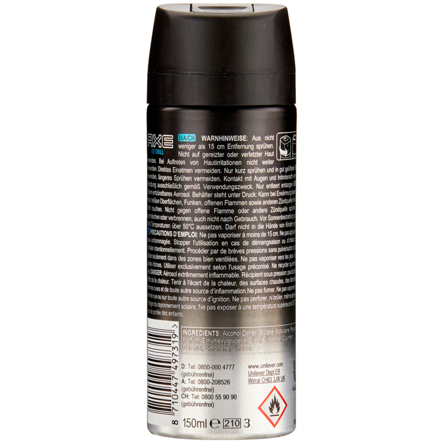 Axe Deo Spray Ice Chill ohne Alu