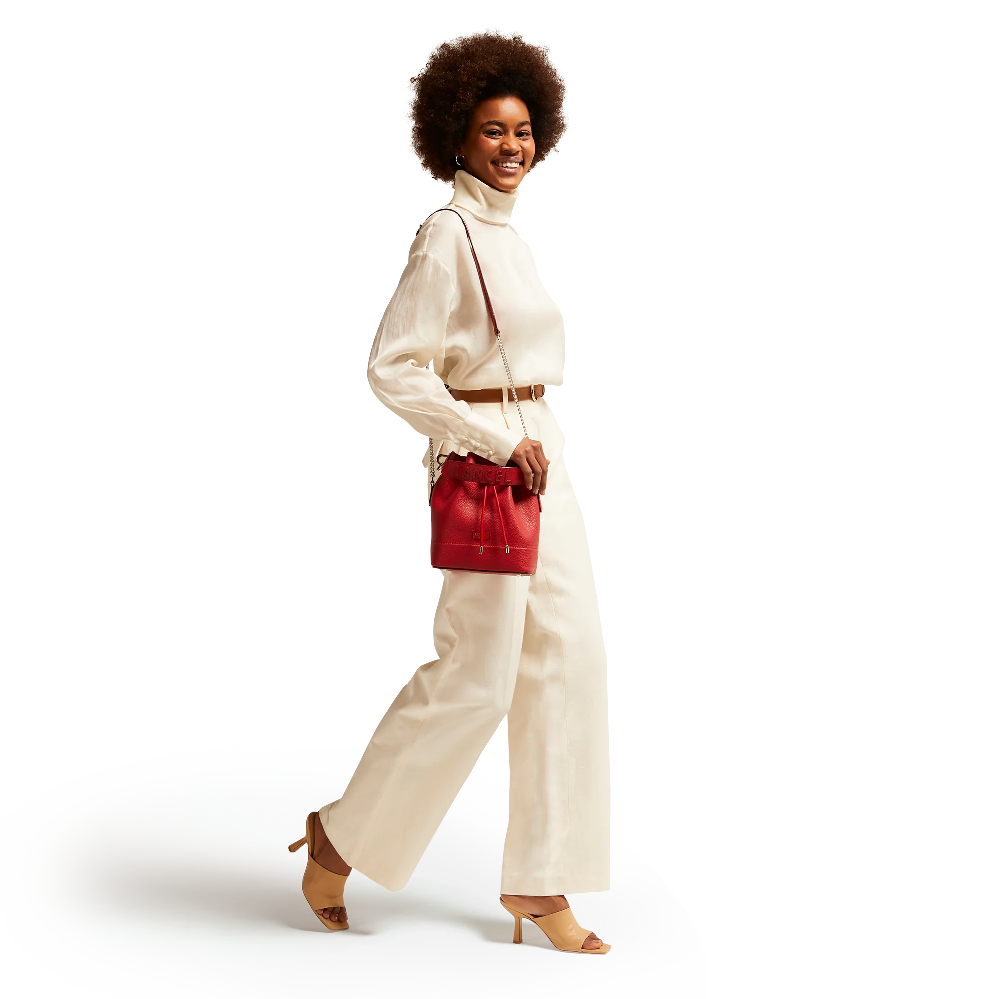 Sac seau Ninon de Lancel-Rouge Lancel