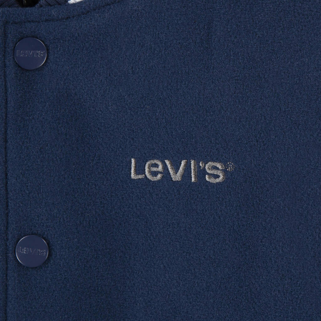 Levi's imitatieleren bomberjack winter donkerblauw/antraciet