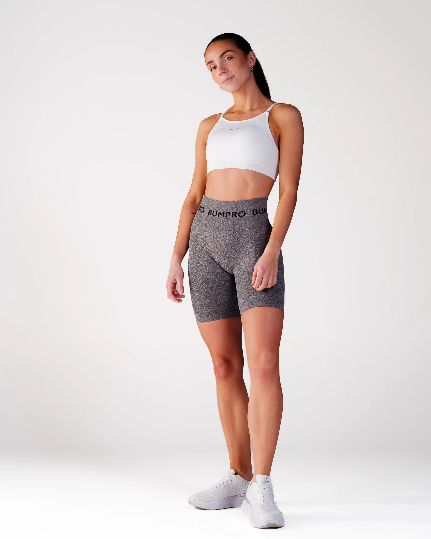 Bumpro Beam Logo Biker Shorts Black Marl