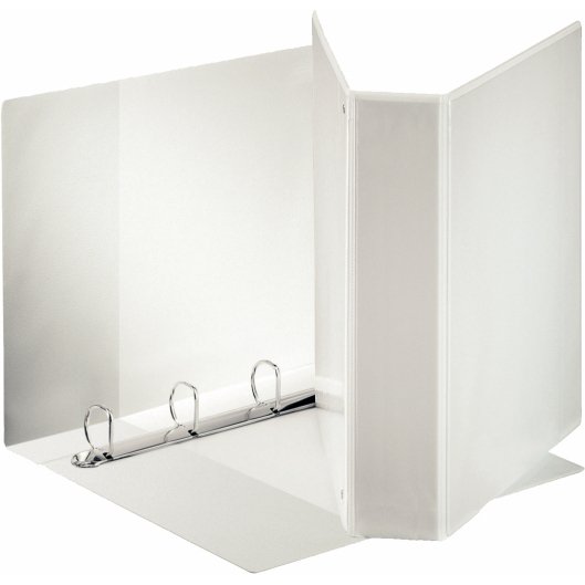 Classeur 4 anneaux cartonné Esselte personnalisable A4 maxi - Dos 8,5 cm blanc