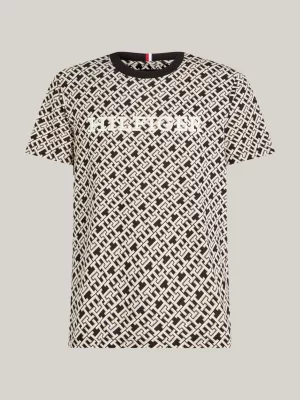 Camiseta de malha com estampa de monograma TH