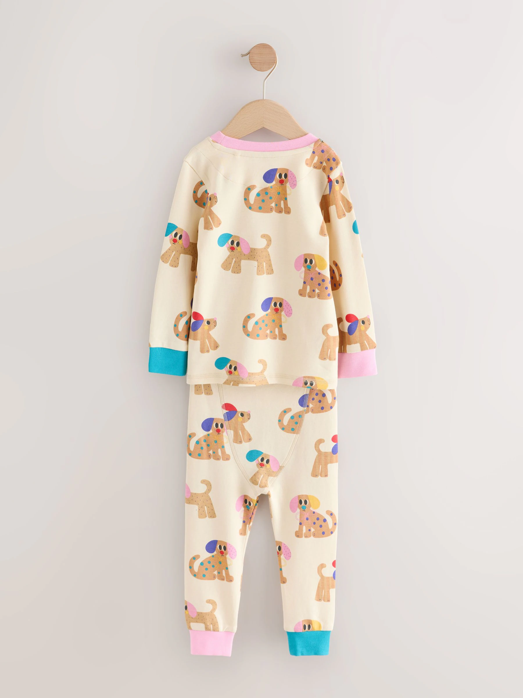 Rood/marineblauw hondenapplicatie - Verpakking van 3 knusse pyjama's (9 mnd-9 jr)