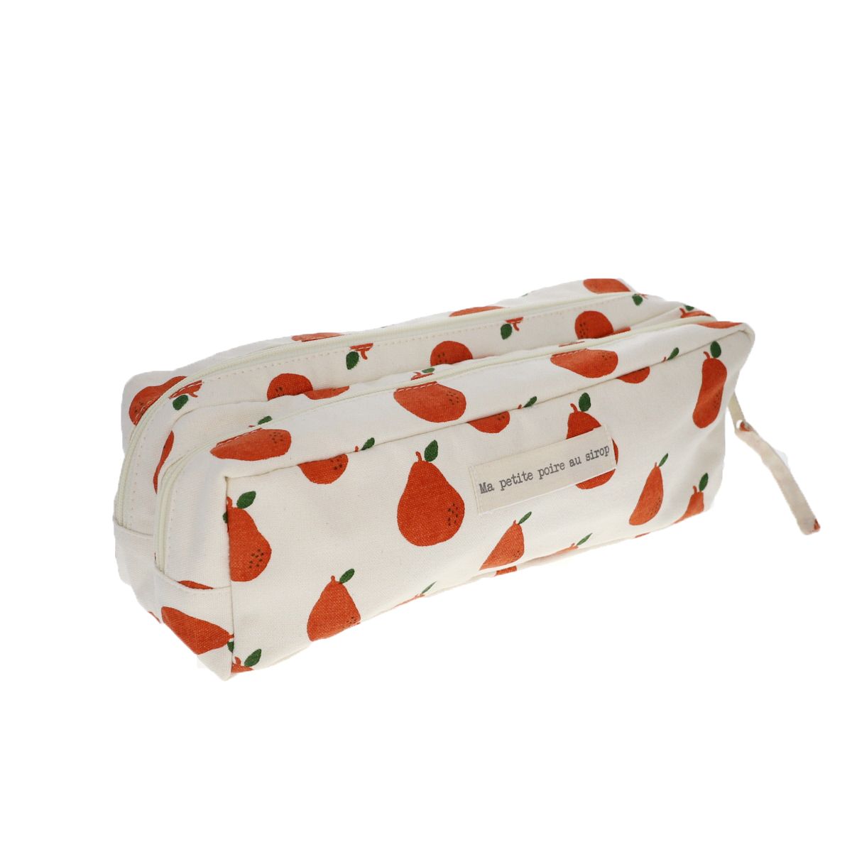 Trousse double zip - poire argile Jolie saison