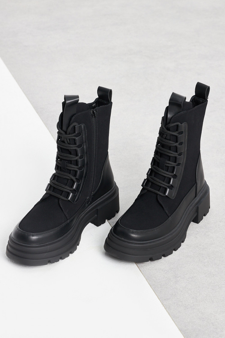 Bottines bi-matière noire