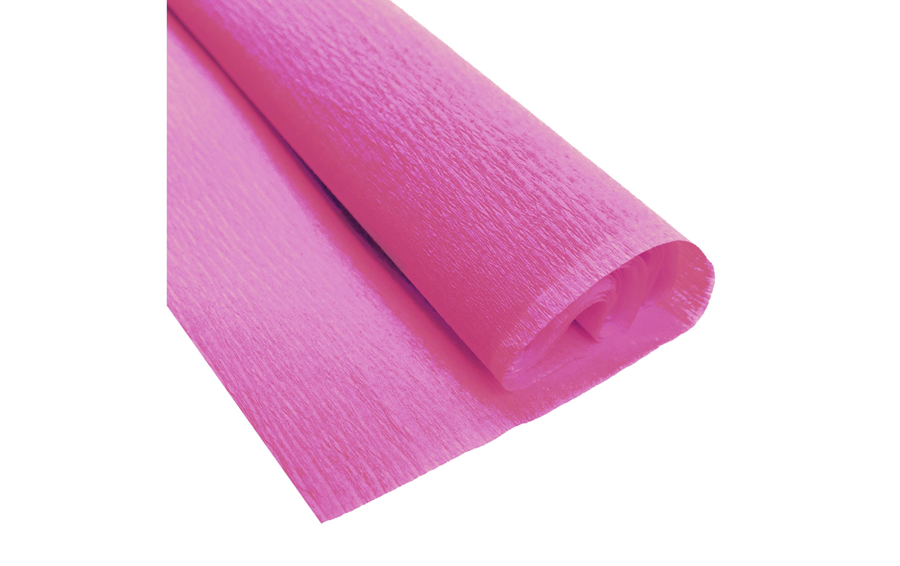Krepppapier 50 cm x 2.5 m, 32 g/m², DunkelrosaBastelkrepp auf der Rolle
