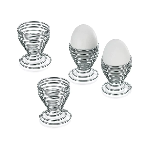 4 coquetiers Globule en métal Kela
