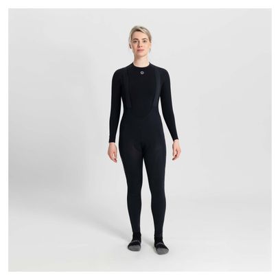 Cuissard Long Velo Avec Bretelless Avec Peau Rogelli Essential - Femme - Noir