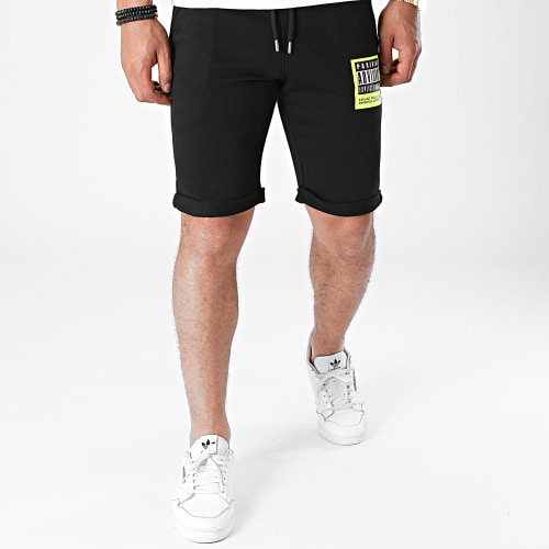 Short Jogging Collection Noir Jaune Fluo