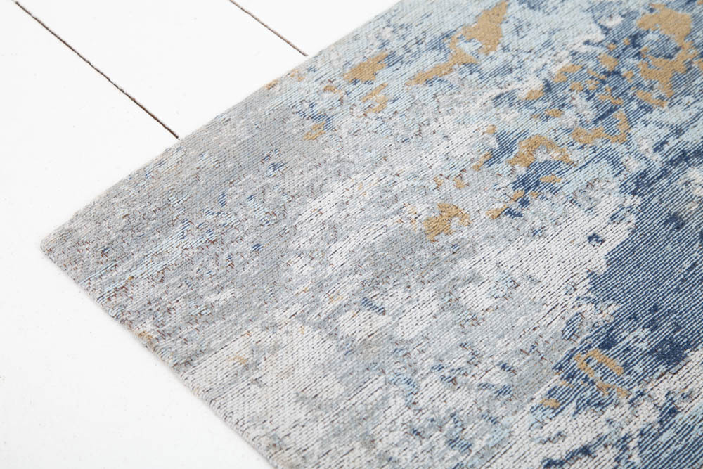 Design Teppich ABSTRAKT XXL 350x240m grau blau Baumwolle