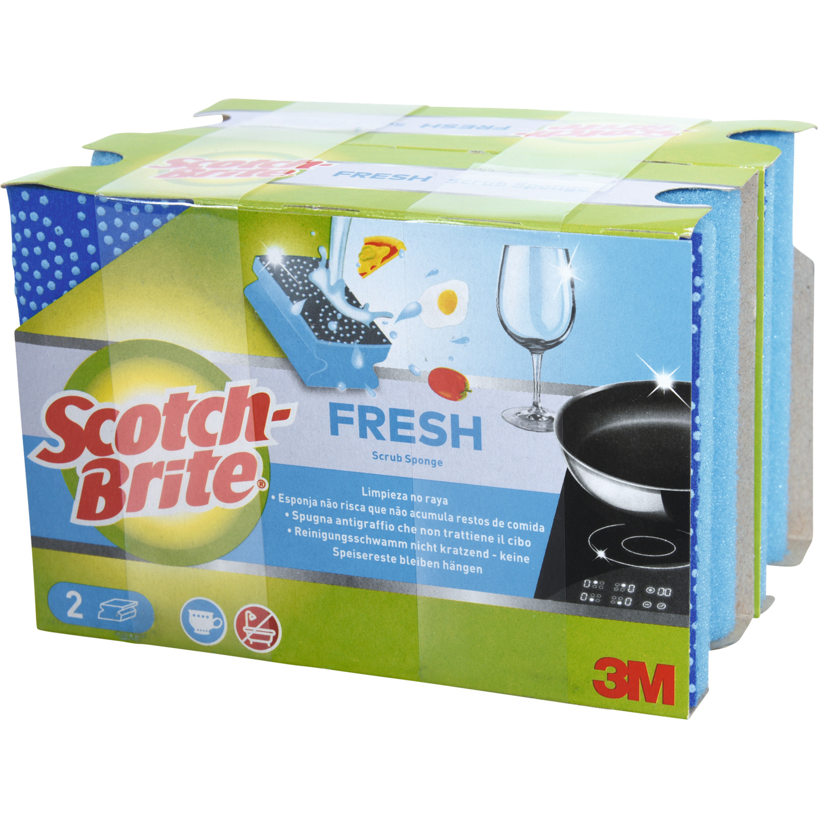 Scotch-Brite Schwamm Fresh blau 2x2er