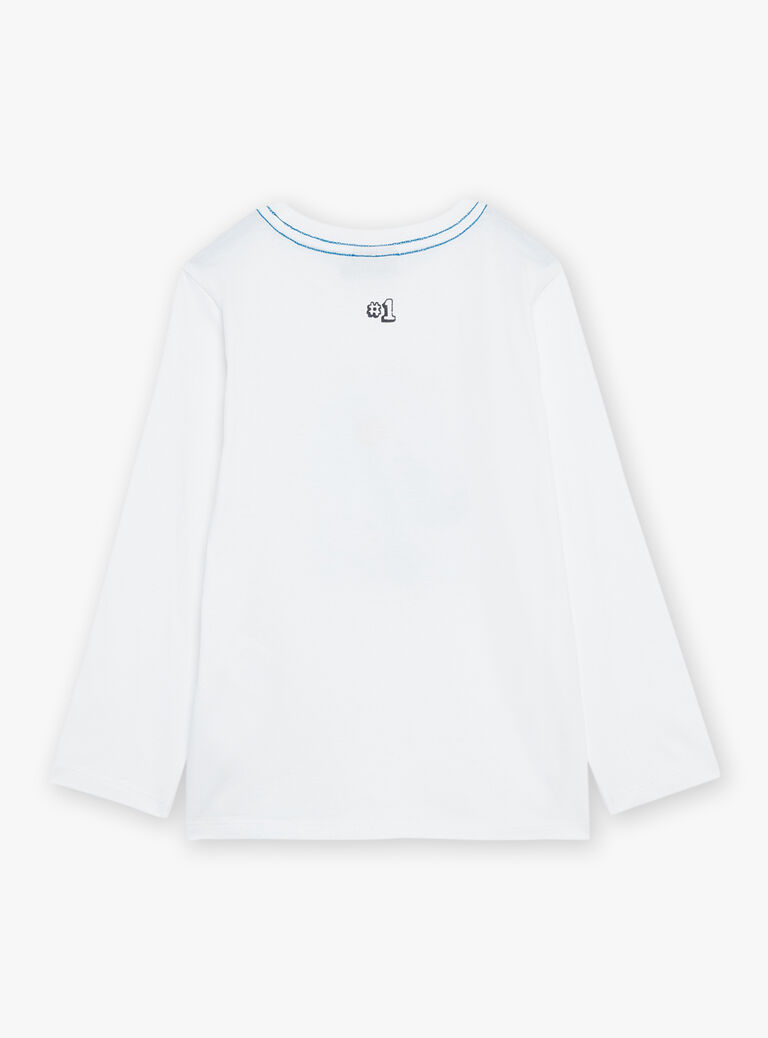 T-shirt blanc à motifs basket à Paris