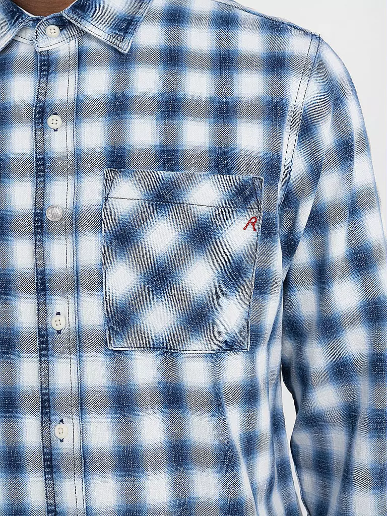 REPLAY Hemd Regular Fit  blau