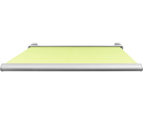 SOLUNA cassettescherm Exclusiv 2x1,5 doek design 7244 frame zilver E6EV1 geanodiseerd aandrijving rechts incl. motor en wandschakelaar