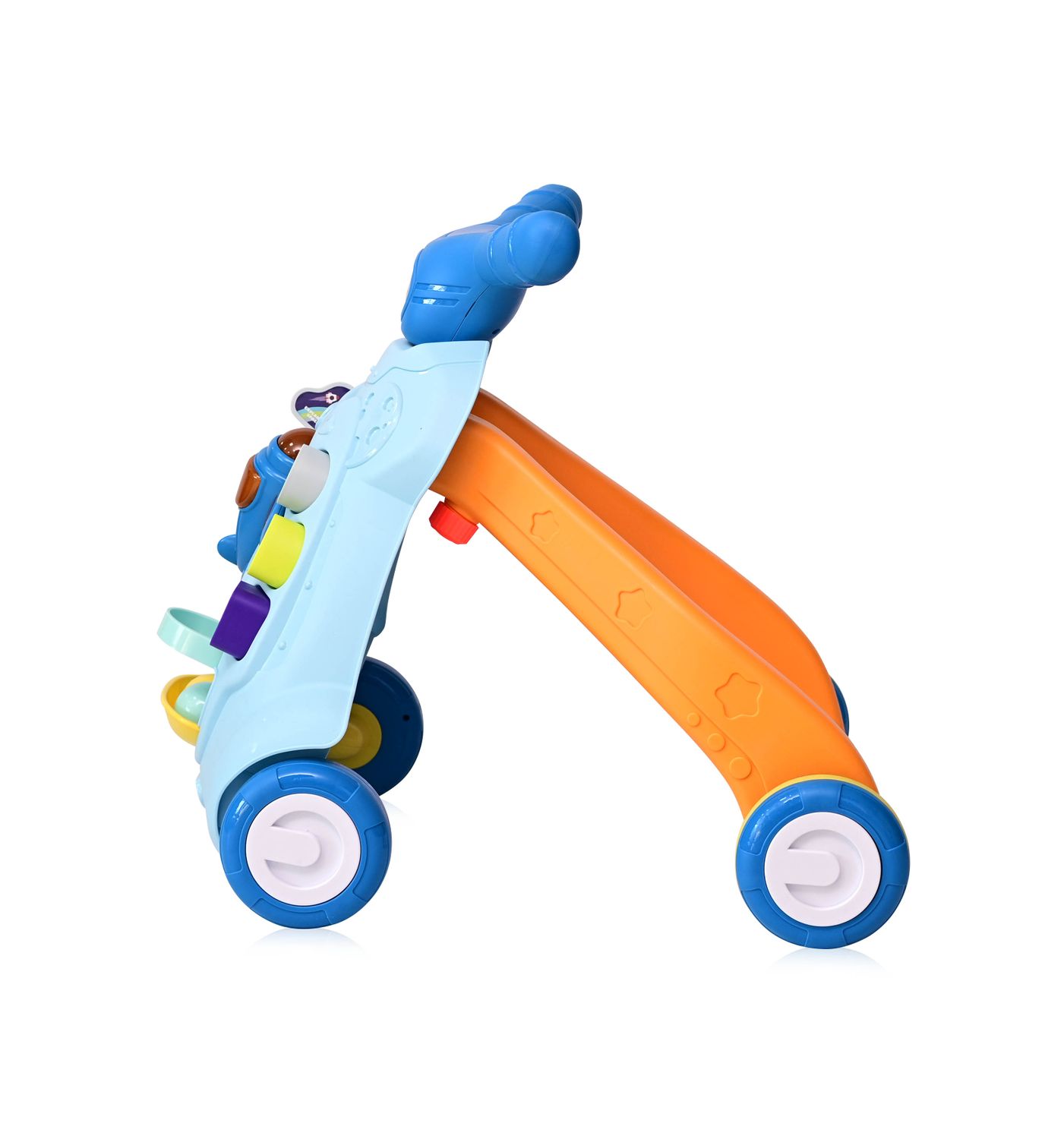Lorelli Lauflernwagen Space Musik Licht zwei Bälle verschiedene Formen Zahnräder blau
