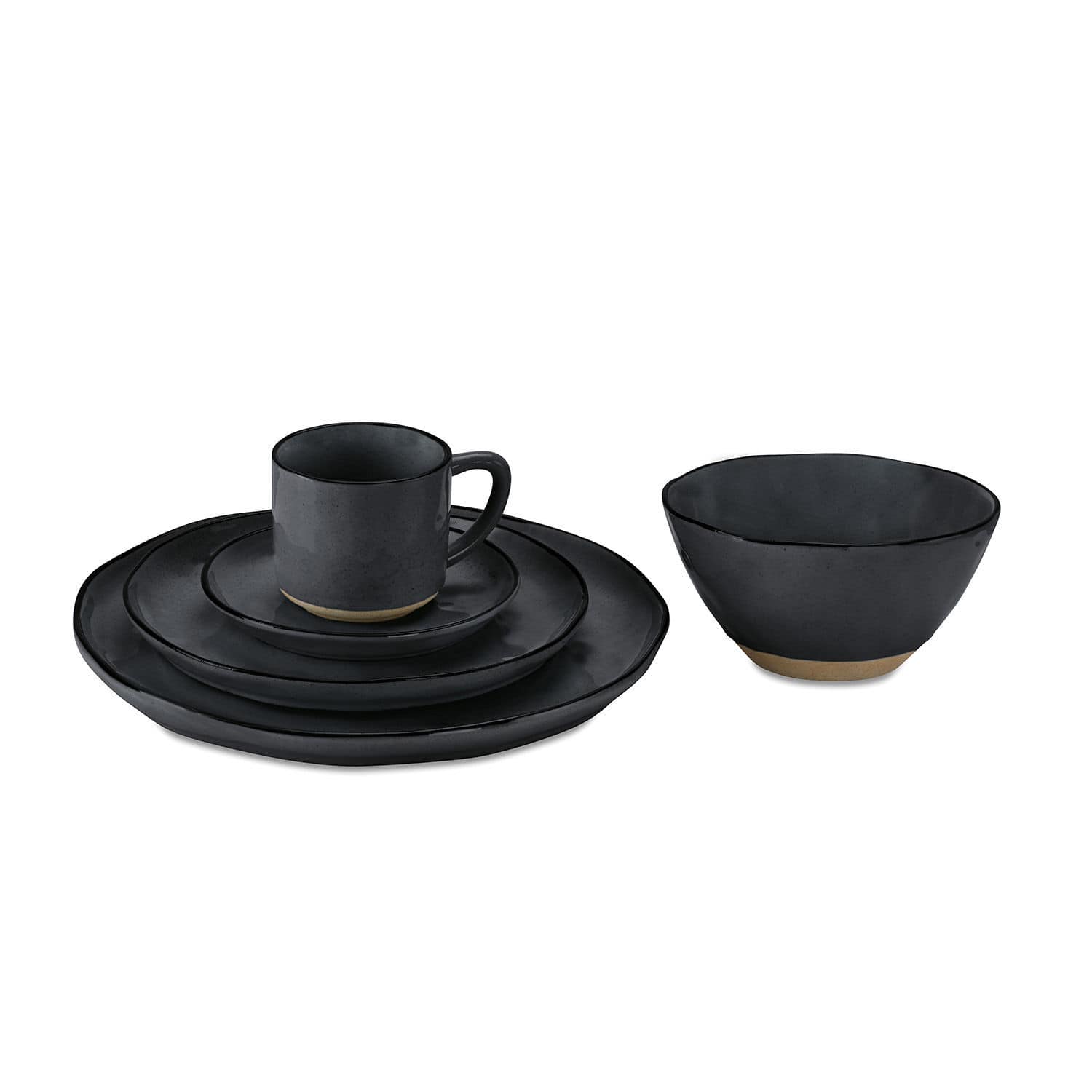 Geschirr 30er Set Biarré schwarz