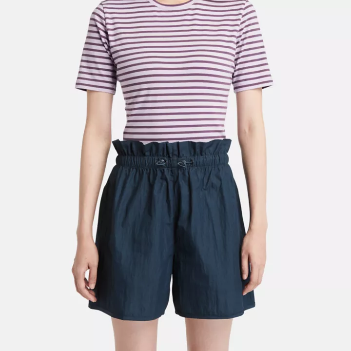 Short d'été utilitaire pour femme en bleu marine