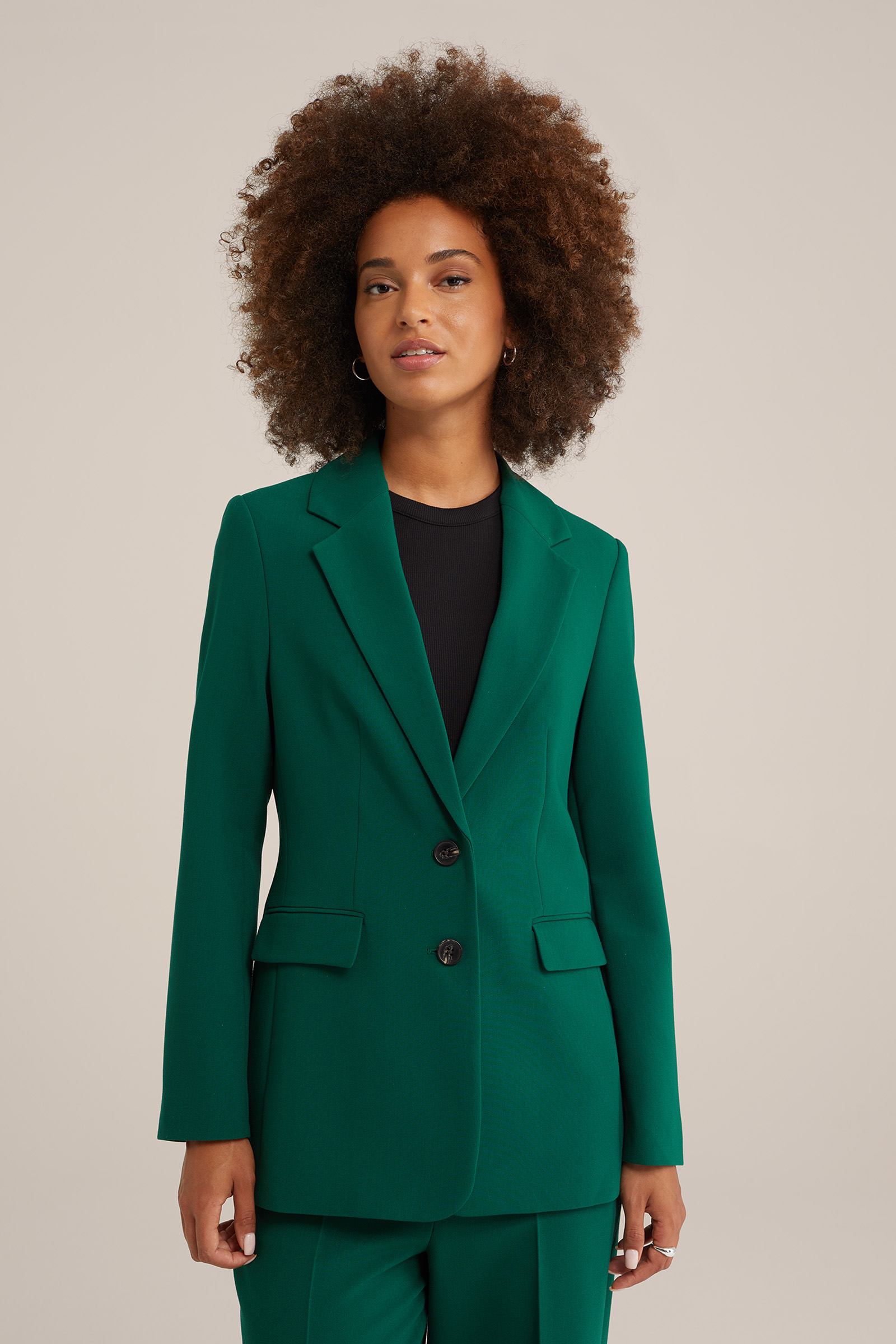 regular fit blazer WE Fashion Donkergroen