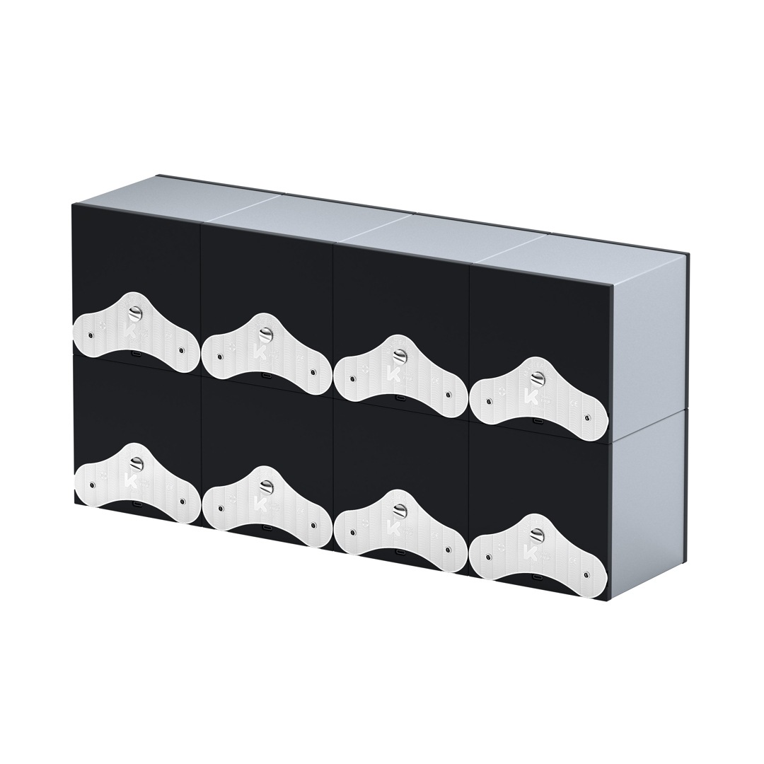 SwissKubik Masterbox Aluminium Silber - 8 Uhren