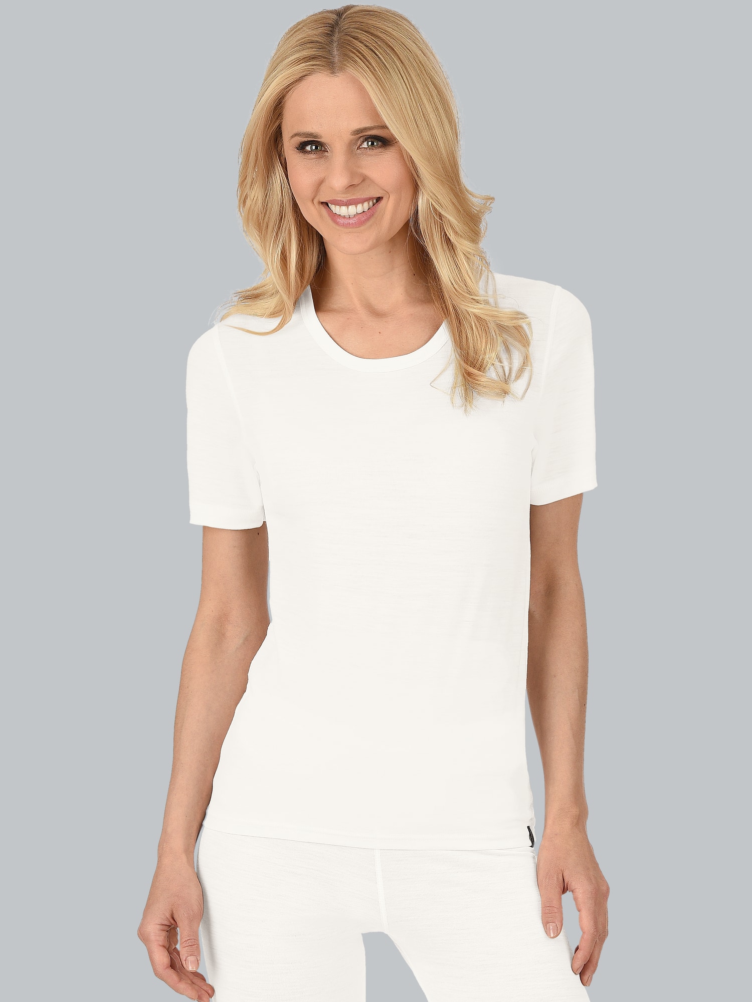 T-Shirt aus Merinowolle Natur
