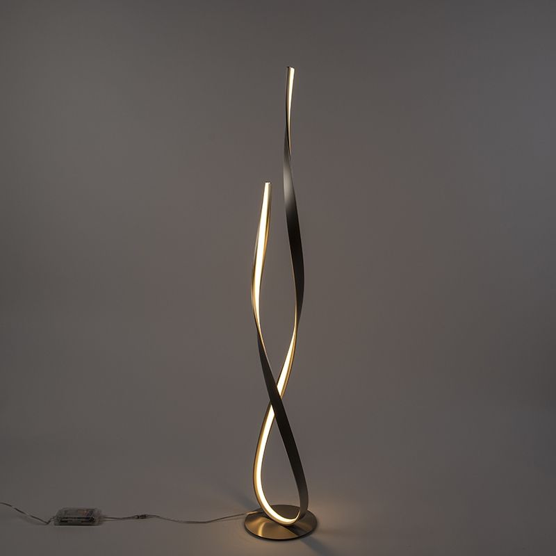 Moderne vloerlamp staal incl. LED en dimmer - Belinda