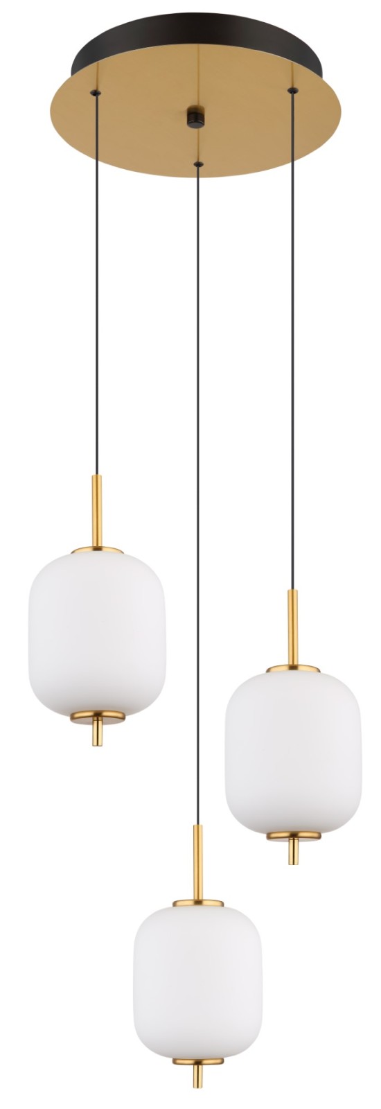 LED-Hängeleuchte - messingfarben-schwarz - 220 cm
