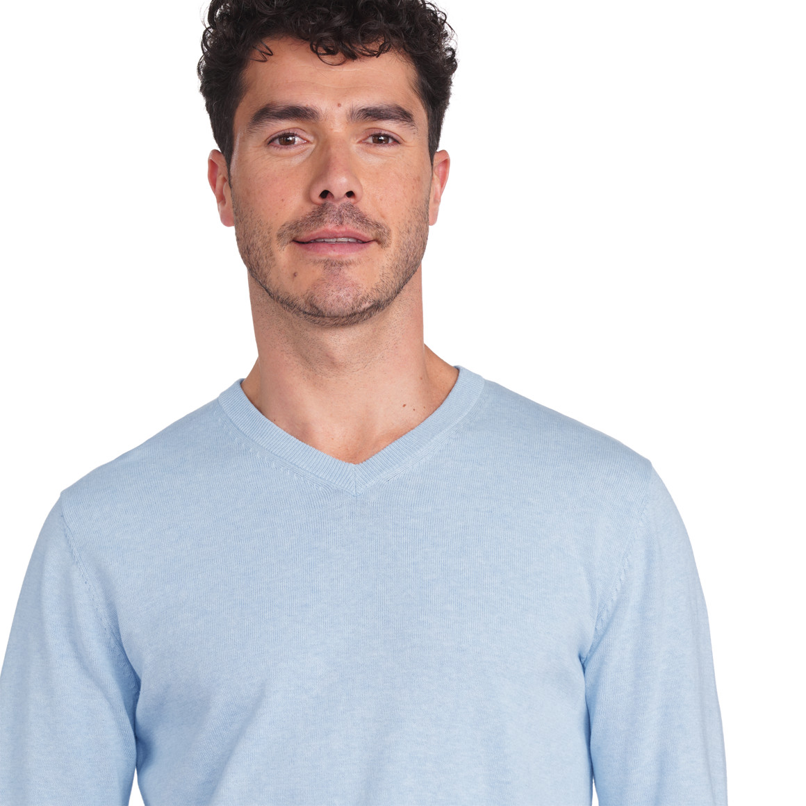 VanVaan Herren Pullover mit V-Ausschnitt hellblau