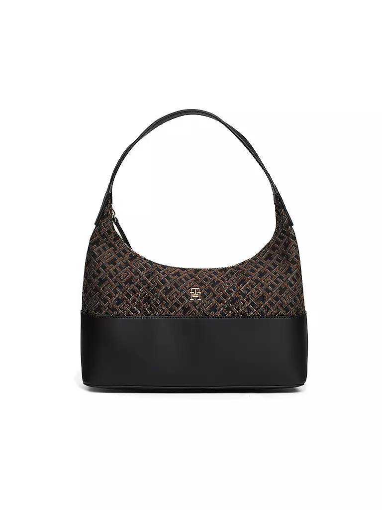 TOMMY HILFIGER Tasche - Hobo Bag TH JACQUARD schwarz