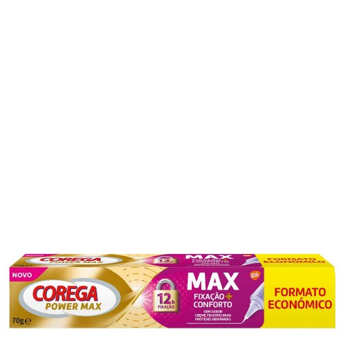 Corega Power Max Fixação   Conforto Creme 70g Formato Económico