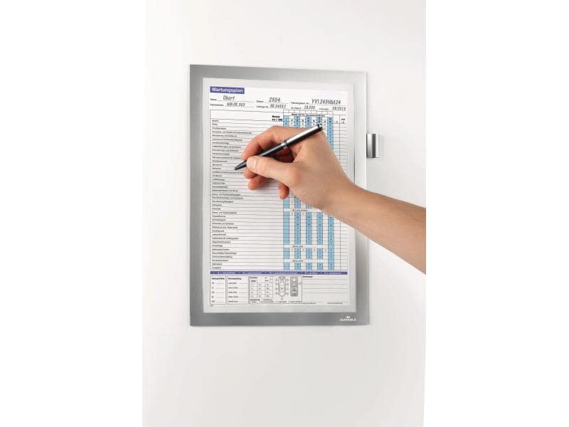 DURABLE Präsentationsrahmen Duraframe Magnetic Note A4 Silb Rahmen für Informationen