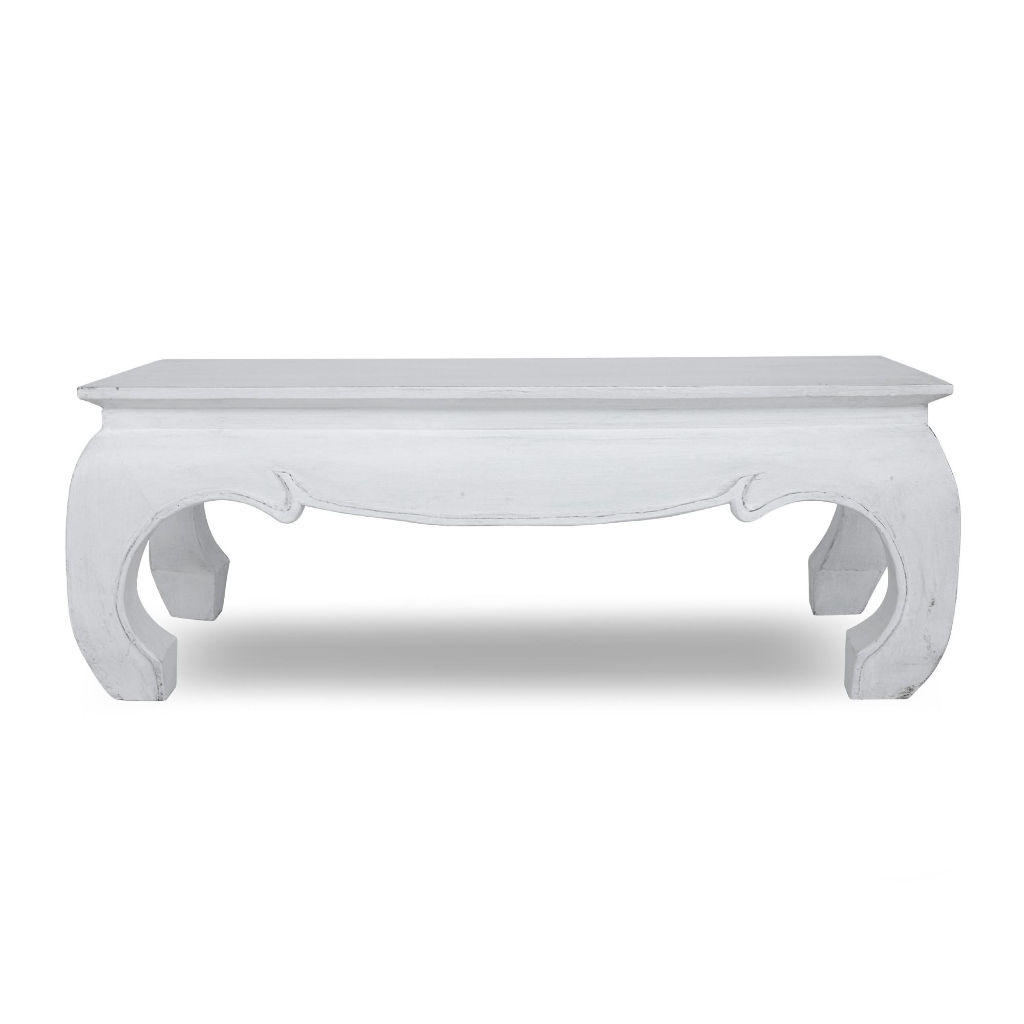 Opiumtisch, antik-weiß, T 50 cm, B 100 cm, H 41 cm von fischer's lagerhaus