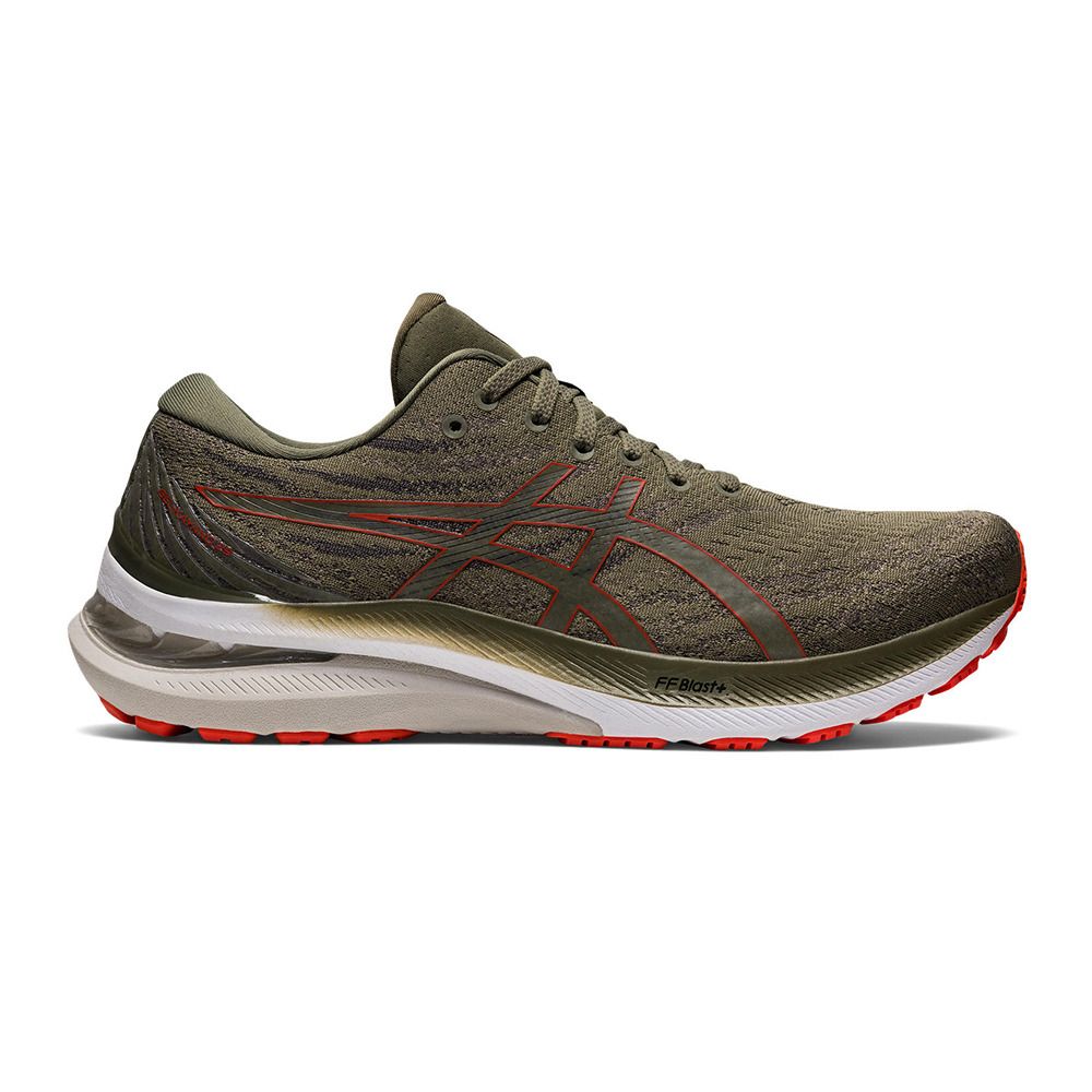Asics GEL-KAYANO 29 - Chaussures running Homme mantle green/cherry tomato