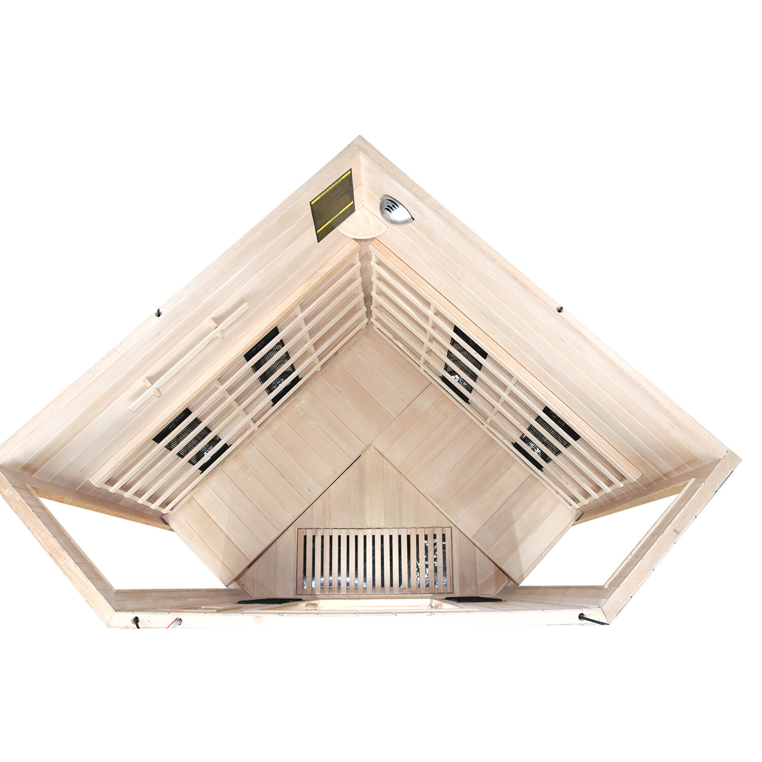 Dewello® Infrarotkabine Infrarotsauna HALEY 160cm x 160cm inkl. 8 Vollspektrumstrahler, Bodenstrahler, Radio, Farblicht