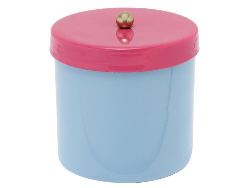 Storage Jar Double Funky Small PT4313BL Cobalt blue & soft pink