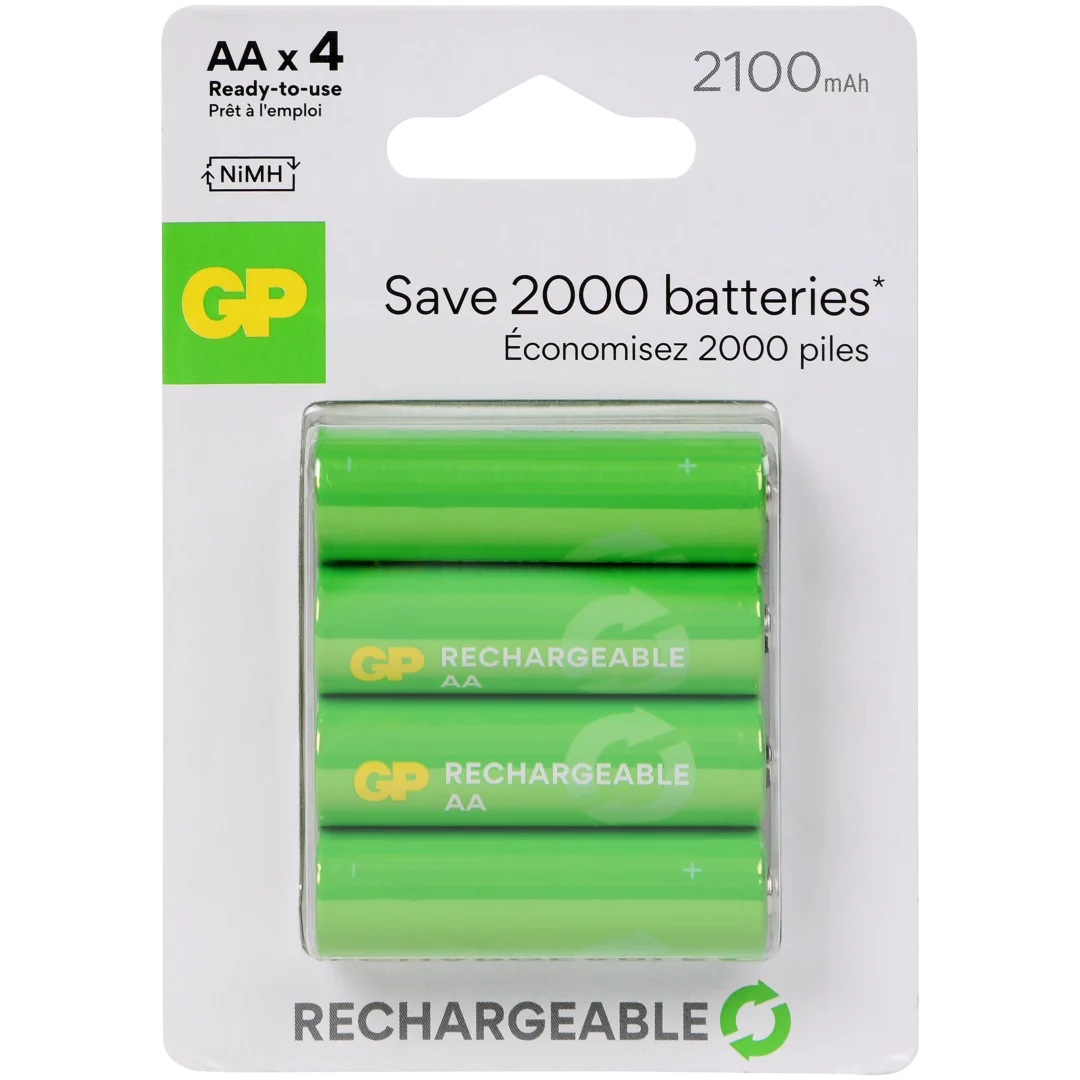 Piles rechargeables GP AA