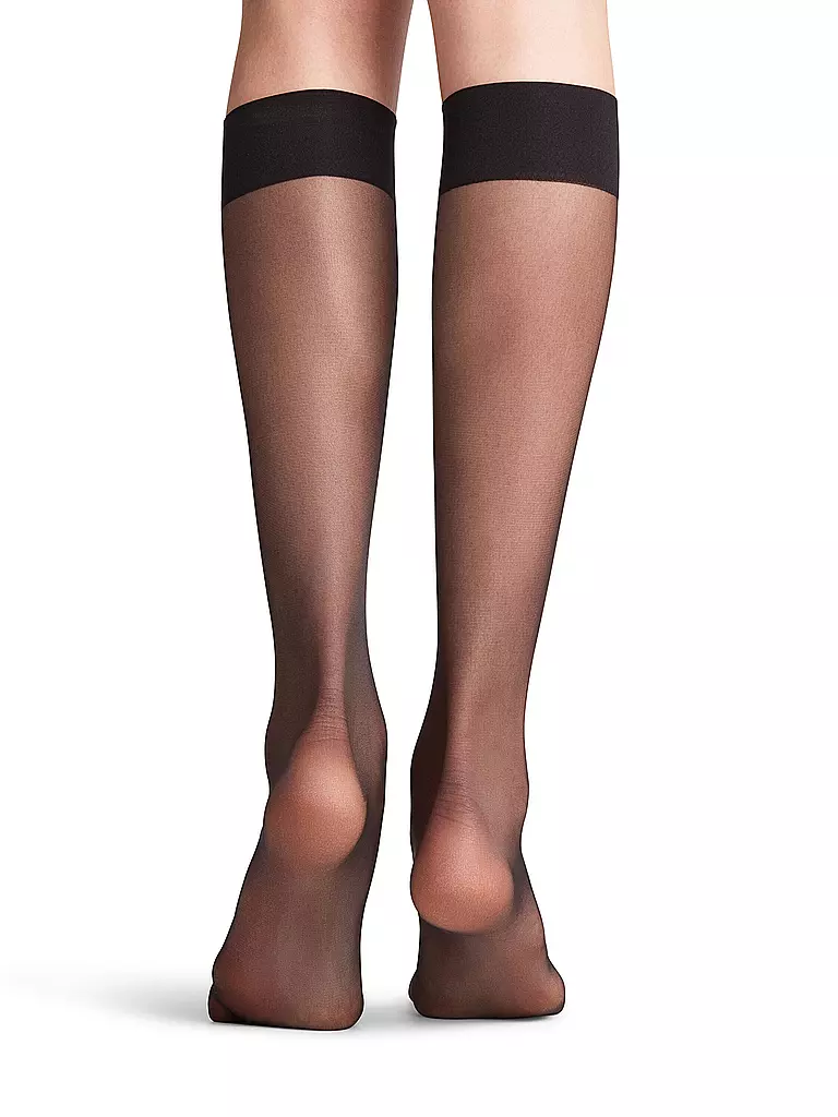 FALKE Kniestrümpfe Seidenglatt 15 DEN black schwarz