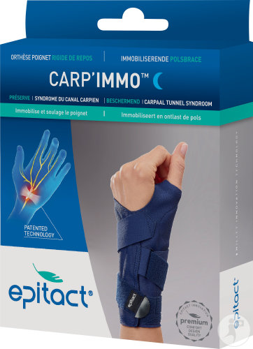 Epitact Orthèse Poignet Rigide De Repos Carp'Immo Syndrome Canal Carpien Taille S Droite 1 Pièce