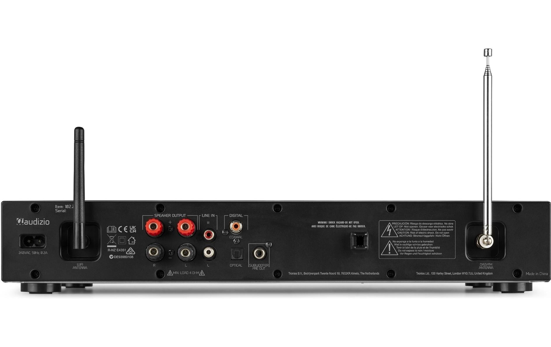 Internet Radio Bolzano Schwarz<br>Radio mit Verstärker und DAB+/CD
