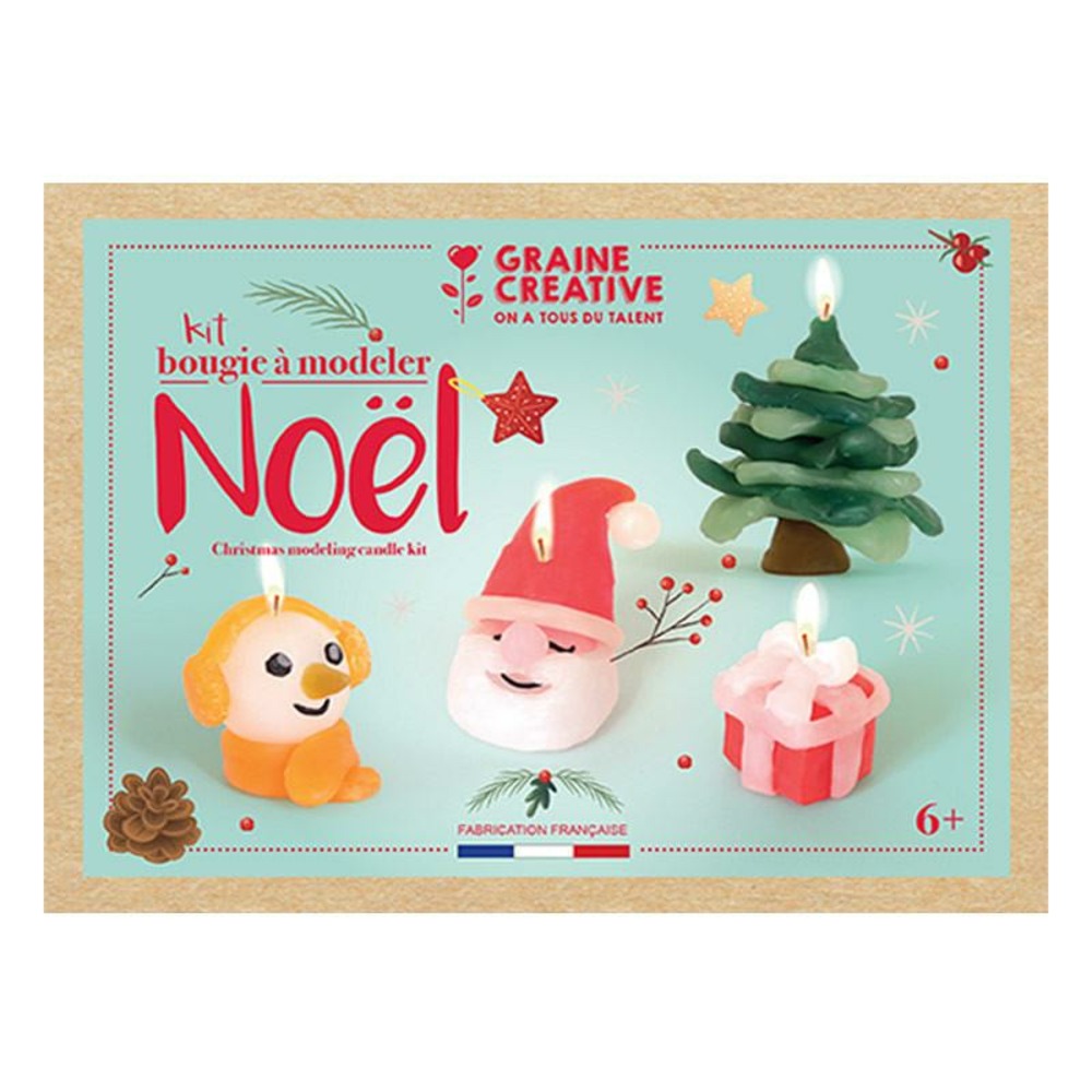 Coffret pour enfants - bougies à modeler - noël