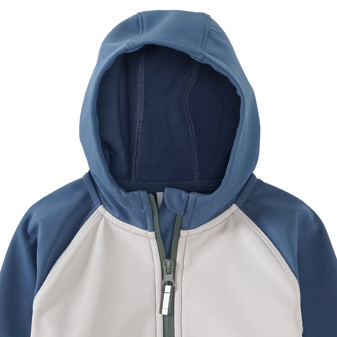 Topomini Baby Softshelljacke im Colourblocking-Look blau / beige / oliv