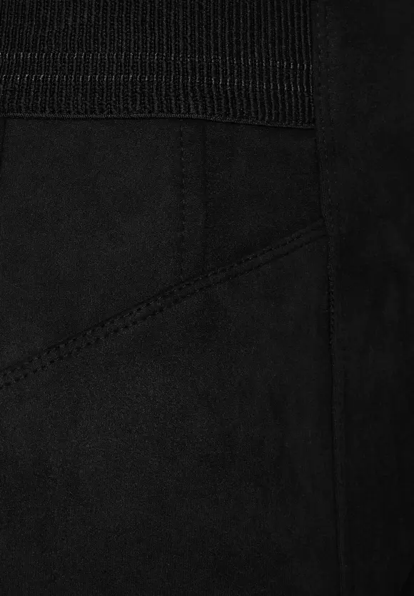 Skinny Hose in Velour Optik - Black