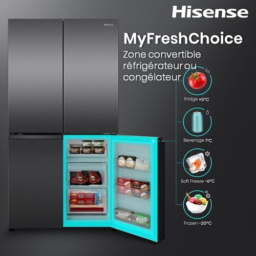 Réfrigérateur multi-portes Hisense RQ5P640SSSD