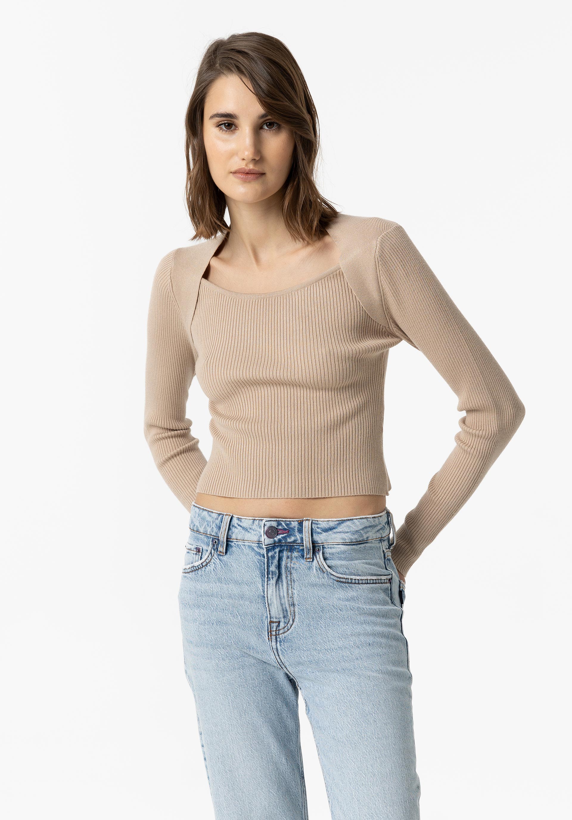 Camisola de Malha Canelada