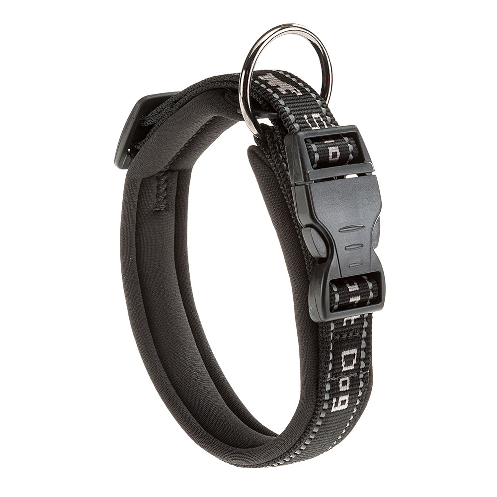 Ferplast collier pour chiens sport dog c20/43, poignée rembourée, ceinture réfléchissante, étiquette porte-nom, a: 33÷43 cm - b: