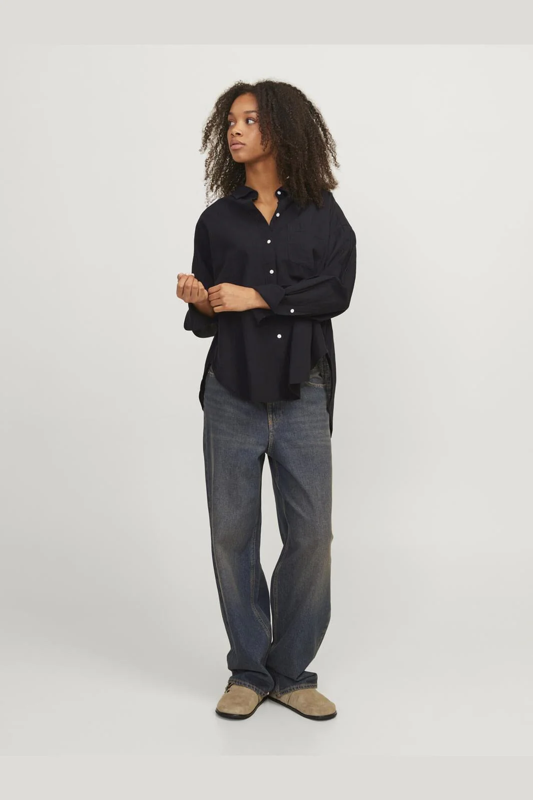 Jjxx Jxjamie Ls Rlx Linen Blend Shirt Sn 4493799 black